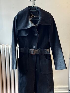 Mackage Vintage Belted Wool Trench Coat